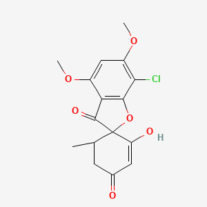 (1a(2)S,6a(2)S)-7-Chloro-2a(2)-hydroxy-4,6-dimethoxy-6a(2)-methylspiro[benzofuran-2(3H),1a(2)-[2]cyclohexene]-3,4a(2)-dione