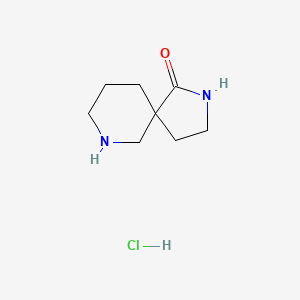 molecular formula C8H15ClN2O B1389143 2,7-Diazaspiro[4.5]decan-1-one hydrochloride CAS No. 1187173-43-8