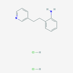 molecular formula C13H16Cl2N2 B1389150 [2-(2-Pyridin-3-ylethyl)phenyl]amine dihydrochloride CAS No. 1185300-34-8