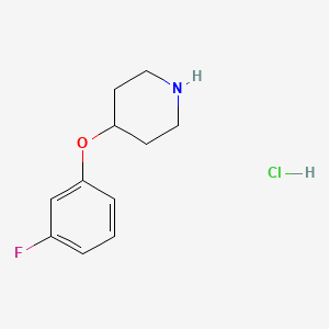 molecular formula C11H15ClFNO B1389153 4-(3-Fluorophenoxy)piperidine hydrochloride CAS No. 3202-36-6