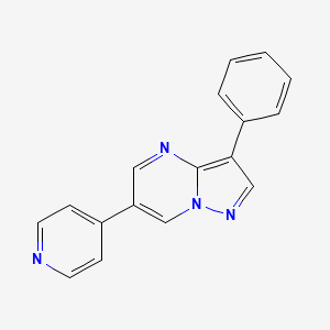 Pyrazolo[1,5-a]pyrimidine, 3-phenyl-6-(4-pyridinyl)-