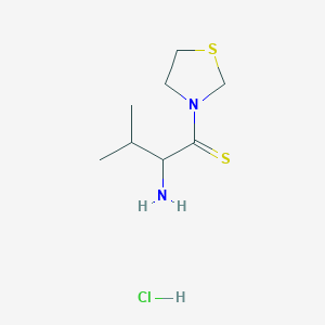 2-Amino-3-methyl-1-(1,3-thiazolidin-3-yl)butane-1-thione;hydrochloride