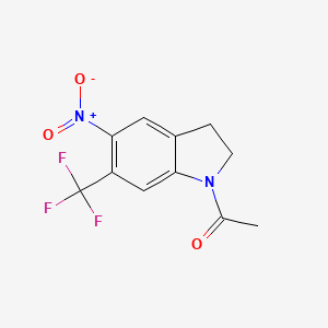 1-[5-Nitro-6-(trifluoromethyl)indolin-1-yl]ethanone