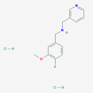 molecular formula C14H17Cl2FN2O B1389165 (4-Fluoro-3-methoxybenzyl)-(pyridin-3-ylmethyl)amine dihydrochloride CAS No. 1185104-57-7