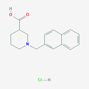 molecular formula C17H20ClNO2 B1389173 1-(2-Naphthylmethyl)piperidine-3-carboxylic acid hydrochloride CAS No. 1185299-51-7