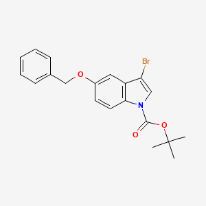 molecular formula C20H20BrNO3 B1389181 1-Boc-5-Benzyloxy-3-bromoindole CAS No. 914349-28-3