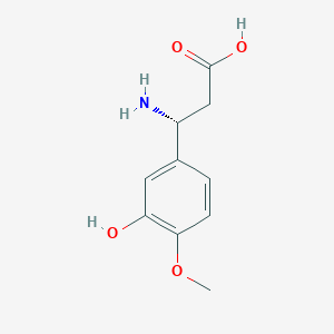 molecular formula C10H13NO4 B1389182 (r)-3-(3-Hydroxy-4-methoxyphenyl)-beta-alanine CAS No. 925221-88-1