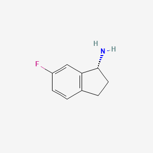 molecular formula C9H10FN B1389183 (R)-6-Fluoro-indan-1-ylamine CAS No. 790208-54-7