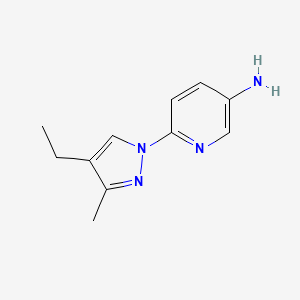 6-(4-Ethyl-3-methylpyrazol-1-yl)pyridin-3-amine