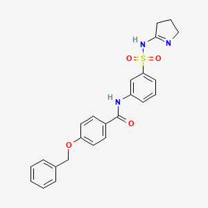 4-(benzyloxy)-N-{3-[(3,4-dihydro-2H-pyrrol-5-yl)sulfamoyl]phenyl}benzamide