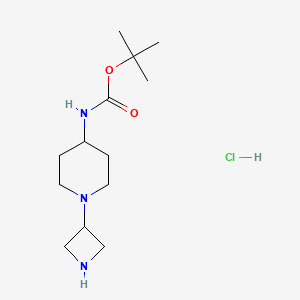 tert-butyl N-[1-(azetidin-3-yl)-4-piperidyl]carbamate;hydrochloride