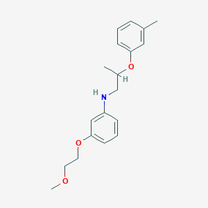 B1389225 N-[3-(2-Methoxyethoxy)phenyl]-N-[2-(3-methylphenoxy)propyl]amine CAS No. 1040686-37-0