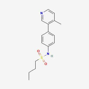 molecular formula C16H20N2O2S B13892278 N-[4-(4-methylpyridin-3-yl)phenyl]butane-1-sulfonamide 