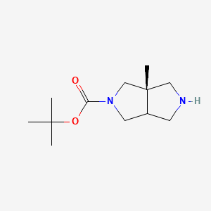 molecular formula C12H22N2O2 B13892298 Tert-butyl cis-3a-methyl-1,2,3,4,6,6a-hexahydropyrrolo[3,4-c]pyrrole-5-carboxylate 