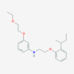 molecular formula C22H31NO3 B1389231 N-{2-[2-(Sec-butyl)phenoxy]ethyl}-3-(2-ethoxyethoxy)aniline CAS No. 1040691-48-2