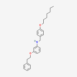 N-[4-(Heptyloxy)benzyl]-3-(phenethyloxy)aniline