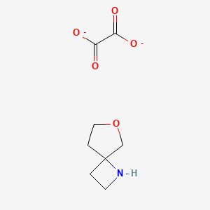 molecular formula C8H11NO5-2 B13892347 7-Oxa-1-azaspiro[3.4]octane;oxalate 