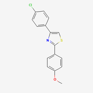 molecular formula C16H12ClNOS B13892355 4-(4-chlorophenyl)-2-(4-methoxyphenyl)Thiazole CAS No. 220526-77-2