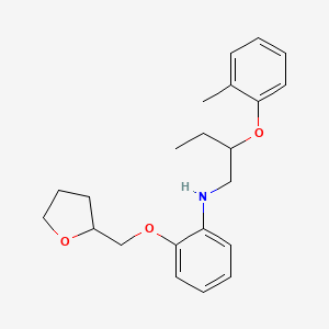 molecular formula C22H29NO3 B1389237 N-[2-(2-Methylphenoxy)butyl]-2-(tetrahydro-2-furanylmethoxy)aniline CAS No. 1040687-02-2