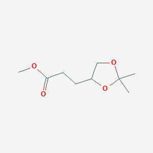 molecular formula C9H16O4 B13892376 Methyl 3-(2,2-dimethyl-1,3-dioxolan-4-yl)propanoate 