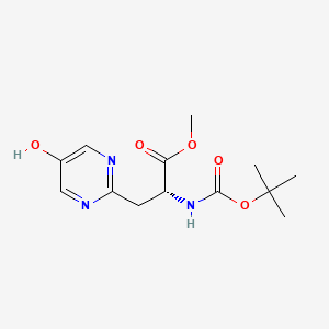 molecular formula C13H19N3O5 B13892390 methyl (2R)-2-(tert-butoxycarbonylamino)-3-(5-hydroxypyrimidin-2-yl)propanoate 