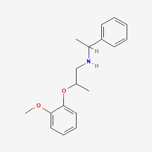 molecular formula C18H23NO2 B1389243 N-[2-(2-Methoxyphenoxy)propyl]-N-(1-phenylethyl)amine CAS No. 1040690-36-5