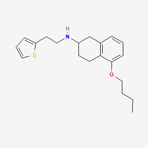 molecular formula C20H27NOS B13892442 5-butoxy-N-(2-thiophen-2-ylethyl)-1,2,3,4-tetrahydronaphthalen-2-amine 