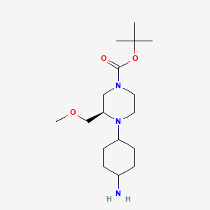 molecular formula C17H33N3O3 B13892452 tert-butyl (3R)-cis-4-(4-aminocyclohexyl)-3-(methoxymethyl)piperazine-1-carboxylate 