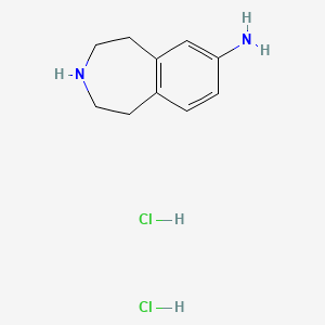 molecular formula C10H16Cl2N2 B13892478 2,3,4,5-Tetrahydro-1H-benzo[D]azepin-7-amine 2hcl 