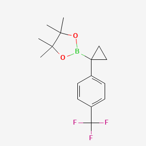 4,4,5,5-Tetramethyl-2-(1-(4-(trifluoromethyl)phenyl)cyclopropyl)-1,3,2-dioxaborolane