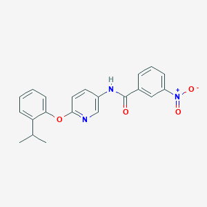 3-nitro-N-[6-(2-propan-2-ylphenoxy)pyridin-3-yl]benzamide