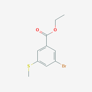 molecular formula C10H11BrO2S B13892504 Ethyl 3-bromo-5-(methylthio)benzoate 