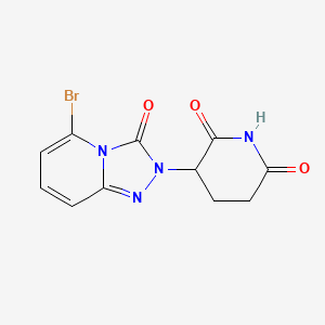 molecular formula C11H9BrN4O3 B13892508 3-(5-Bromo-3-oxo-[1,2,4]triazolo[4,3-a]pyridin-2-yl)piperidine-2,6-dione 