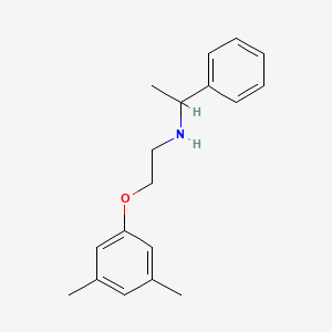 molecular formula C18H23NO B1389251 N-[2-(3,5-Dimethylphenoxy)ethyl]-1-phenyl-1-ethanamine CAS No. 1040690-03-6