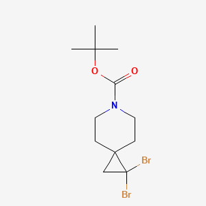 molecular formula C12H19Br2NO2 B13892521 Tert-butyl 1,1-dibromo-6-azaspiro[2.5]octane-6-carboxylate 