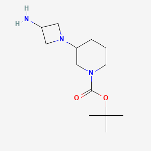 molecular formula C13H25N3O2 B13892536 tert-butyl 3-(3-aminoazetidin-1-yl)piperidine-1-carboxylate 