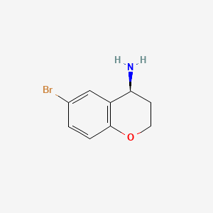 molecular formula C9H10BrNO B1389256 (4S)-6-bromo-3,4-dihydro-2H-1-benzopyran-4-amine CAS No. 1228556-85-1