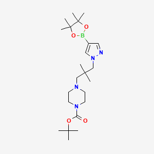 Tert-butyl 4-[2,2-dimethyl-3-[4-(4,4,5,5-tetramethyl-1,3,2-dioxaborolan-2-yl)pyrazol-1-yl]propyl]piperazine-1-carboxylate