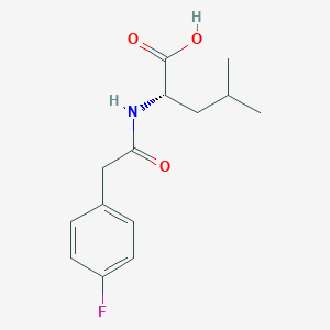 (2S)-2-[2-(4-fluorophenyl)acetamido]-4-methylpentanoic acid