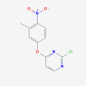 molecular formula C11H8ClN3O3 B13892575 2-Chloro-4-(3-methyl-4-nitrophenoxy)pyrimidine 