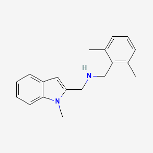 molecular formula C19H22N2 B13892592 N-[(2,6-dimethylphenyl)methyl]-1-(1-methylindol-2-yl)methanamine 