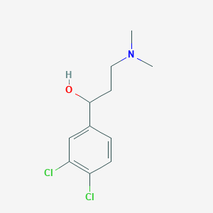 molecular formula C11H15Cl2NO B13892595 1-(3,4-Dichlorophenyl)-3-(dimethylamino)propan-1-ol 