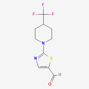 2-[4-(Trifluoromethyl)piperidino]-1,3-thiazole-5-carbaldehyde