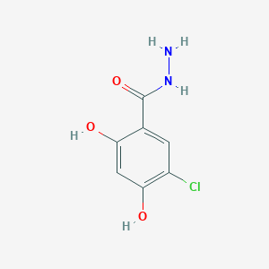 molecular formula C7H7ClN2O3 B13892609 5-Chloro-2,4-dihydroxybenzohydrazide 