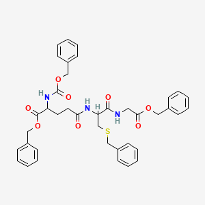 molecular formula C39H41N3O8S B13892617 Cbz-DL-gGlu(OBn)-DL-Cys(Bn)-Gly-OBn 