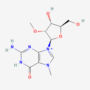 molecular formula C12H18N5O5+ B13892643 m7Gua-Ribf2Me 