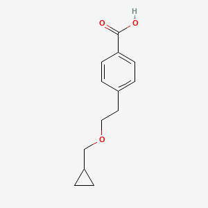 molecular formula C13H16O3 B13892665 4-[2-(cyclopropylmethoxy)ethyl]Benzoic acid 