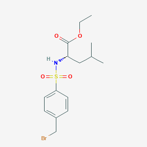 ethyl (2S)-2-({[4-(bromomethyl)phenyl]sulfonyl}amino)-4-methylpentanoate