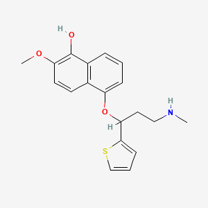 2-Methoxy-5-[3-(methylamino)-1-thiophen-2-ylpropoxy]naphthalen-1-ol