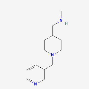 molecular formula C13H21N3 B1389276 N-Methyl-1-(1-(pyridin-3-ylmethyl)piperidin-4-yl)methanamine CAS No. 937796-17-3